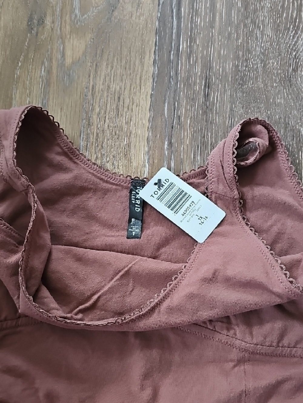 torrid Dusty Mauve Wireless Cotton Bralette - Picture 5 of 5